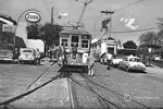 Vista da Av. Orosimbo Maia esquina com a Rua Major Sólon em 1968 com o Bonde nº 14