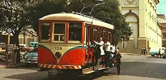 Bonde no Largo da Catedral - 1950