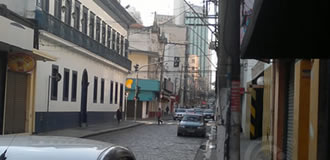 Rua Brarão de Jaquara, próximo ao Largo do Rosário