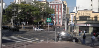 Cruzamento com Av. Anchieta, visto do Paço Municipal
