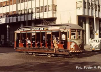 Bonde na Av. Francisco Glicério em 1960