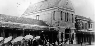 Estação da Cia Paulista de Estradas de Ferro em 1890