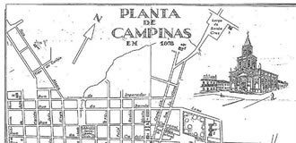 Planta da cidade de Campinas em 1878
