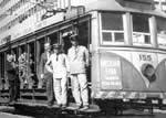 Bonde em Campinas - Bonde nº 155 no centro da cidade em 1968