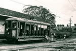 Vista da Av. Orosimbo Maia esquina com a Rua Major Sólon em 1968 com o Bonde nº 14