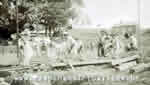Operários trabalhando no Ramal Férreo das Cabras, no distrito de Joaquim Egídio, em Campinas por volta de 1900