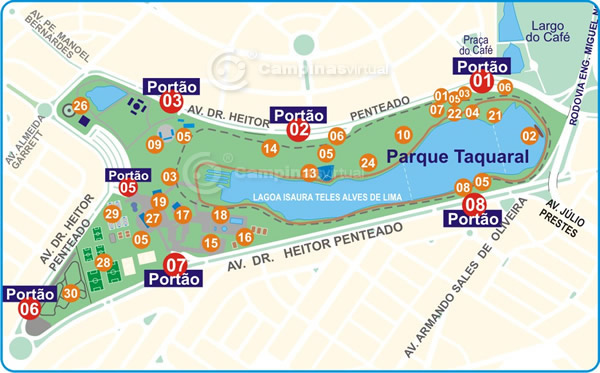 Mapa do Parque Portugual